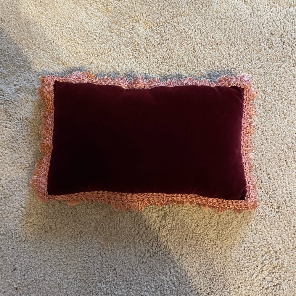 Red Velvet Decor Pillow